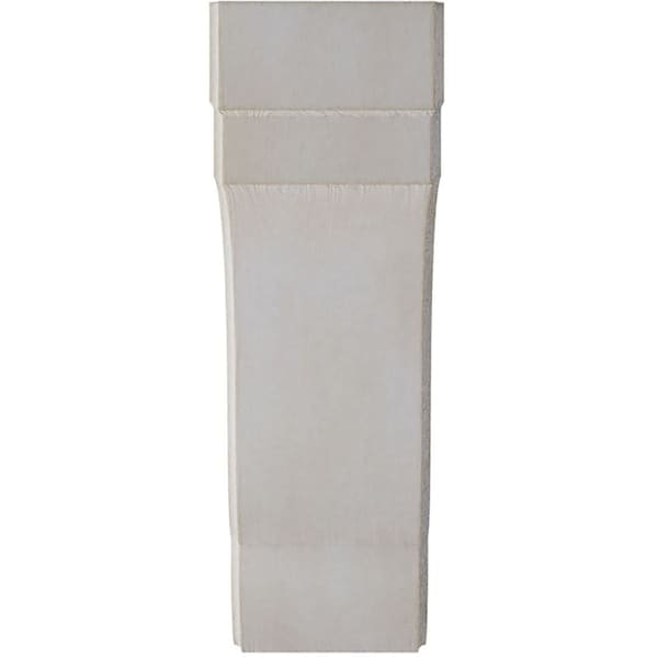Ekena Millwork 3 1/2"W x 8 1/2"D x 11"H Bedford Wood Vintage Decor Bracket, Chalk Dust White - BKTWD04X09X11BEWH