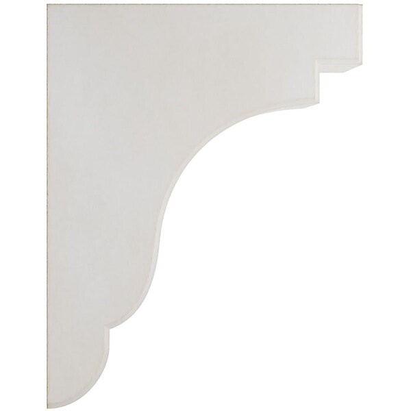 Ekena Millwork 3 1/2"W x 8 1/2"D x 11"H Bedford Wood Vintage Decor Bracket, Chalk Dust White - BKTWD04X09X11BEWH