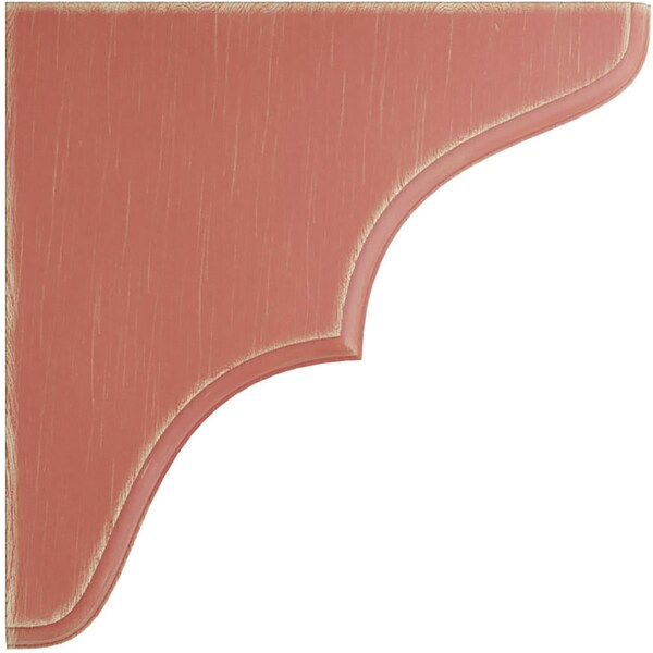Ekena Millwork 1 3/4"W x 7 1/2"D x 7 1/2"H Stratford Wood Vintage Decor Bracket, Salvage Red - BKTWD02X08X08STRD
