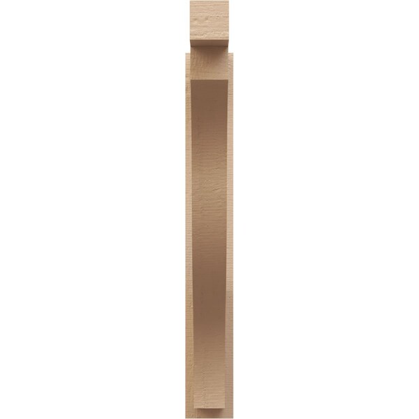 Ekena Millwork 5 1/2-in W x 30-in D x 42-in H Funston Block Rough Cedar Woodgrain TimberThane Outlooker, Primed Tan - OUTUR055X30X42FST44RCPR
