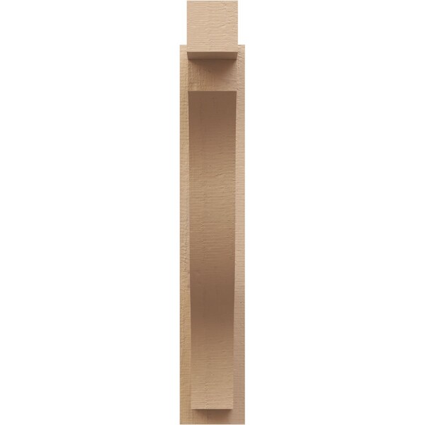 Ekena Millwork 5 1/2-in W x 20-in D x 32-in H Funston Block Rough Cedar Woodgrain TimberThane Outlooker, Primed Tan - OUTUR055X20X32FST44RCPR