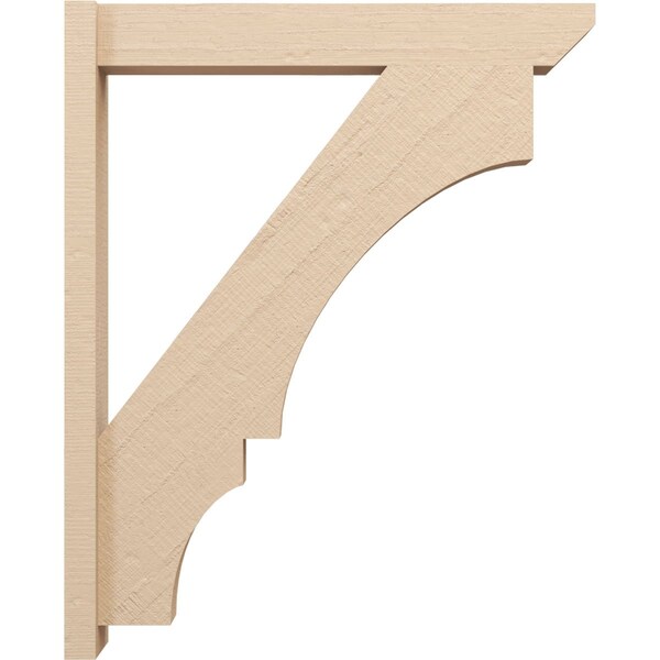 Ekena Millwork 6-in W x 34-in D x 42-in H Balboa Slat Rough Cedar Woodgrain TimberThane Outlooker, Primed Tan - OUTUR060X34X42BOA24RCPR