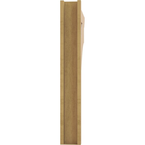 Ekena Millwork 6-in W x 34-in D x 42-in H Balboa Slat Rough Cedar Woodgrain TimberThane Outlooker, Primed Tan - OUTUR060X34X42BOA24RCPR