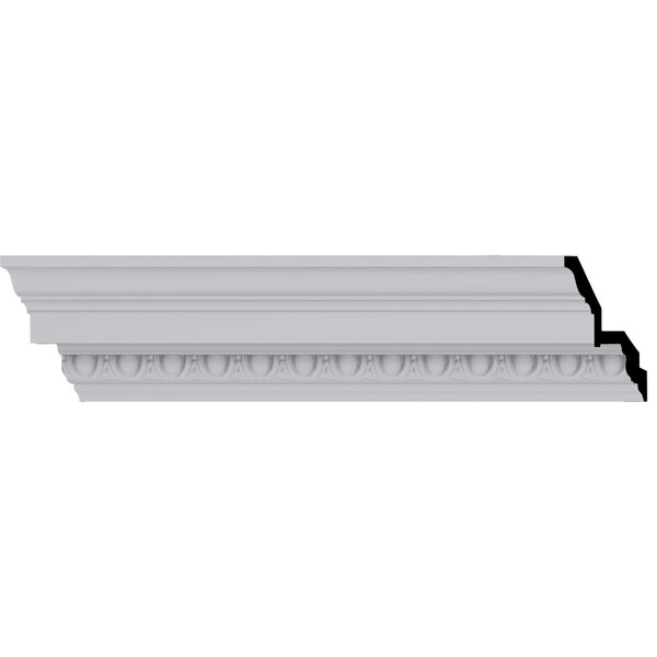 Ekena Millwork 3 1/2"H x 3 1/2"P x 5"F x 94 1/2"L Sussex Egg & Dart Crown Moulding - MLD03X03X05SU