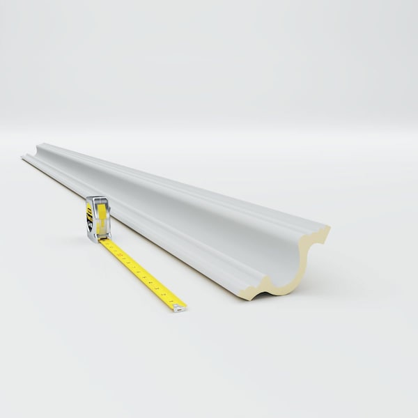 Ekena Millwork 3 3/8"H x 4 3/4"P x 5 7/8"F x 94 1/2"L Devon Smooth Crown Moulding - MLD03X04X05DE