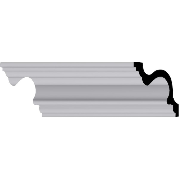 Ekena Millwork 3 3/8"H x 4 3/4"P x 5 7/8"F x 94 1/2"L Devon Smooth Crown Moulding - MLD03X04X05DE