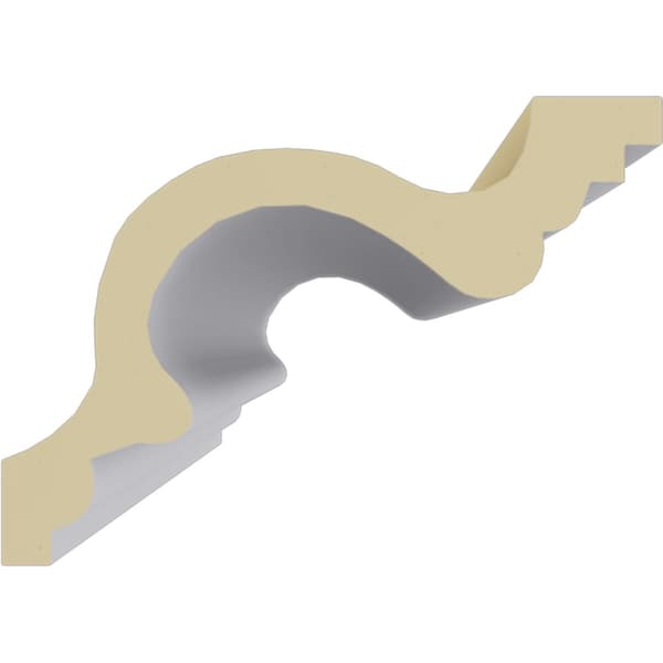 Ekena Millwork 3 3/8"H x 4 3/4"P x 5 7/8"F x 94 1/2"L Devon Smooth Crown Moulding - MLD03X04X05DE