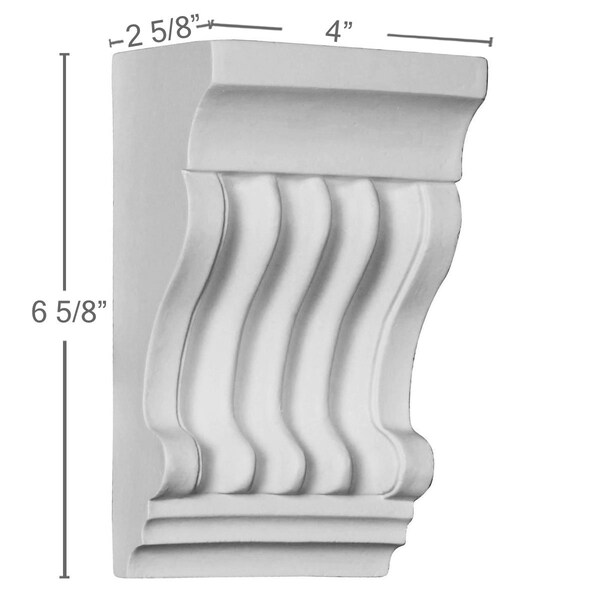 Ekena Millwork 4"W x 2 5/8"D x 6 5/8"H Berkshire Corbel - COR04X03X07BE