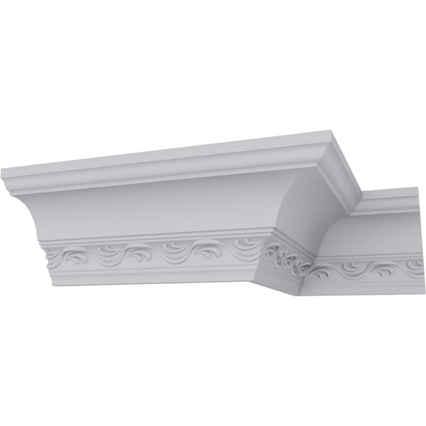 Ekena Millwork 4 1/4"H x 4"P x 5 3/4"F x 94 1/2"L, (3 7/8" Repeat), Loera Crown Moulding - MLD04X04X05LO
