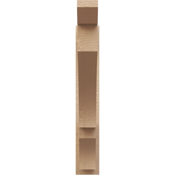 Ekena Millwork 6-in W x 34-in D x 38-in H Balboa Slat Rough Cedar Woodgrain TimberThane Outlooker, Primed Tan - OUTUR060X34X38BOA24RCPR