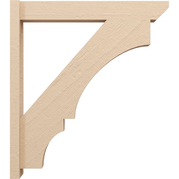 Ekena Millwork 6-in W x 34-in D x 38-in H Balboa Slat Rough Cedar Woodgrain TimberThane Outlooker, Primed Tan - OUTUR060X34X38BOA24RCPR