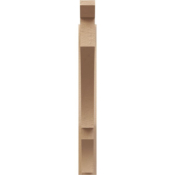 Ekena Millwork 5 1/2-in W x 38-in D x 46-in H Balboa Slat Rough Cedar Woodgrain TimberThane Outlooker, Primed Tan - OUTUR055X38X46BOA24RCPR