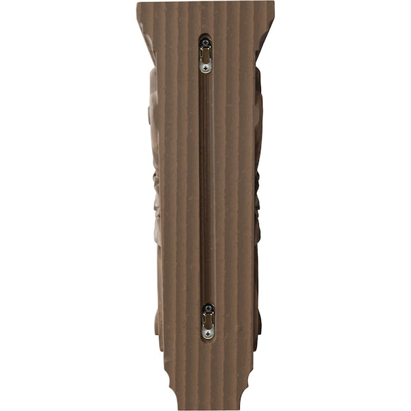 Ekena Millwork 6"W x 7 1/2"D x 18"H Extra Large Acanthus Wood Corbel, Walnut - CORW06X08X18ACWA