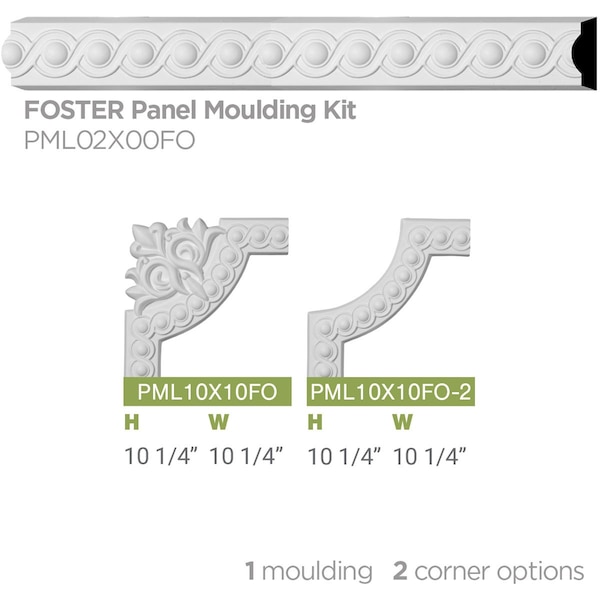 Ekena Millwork 2 3/8"H x 3/4"P x 94 1/2"L Foster Running Coin Panel Moulding - PML02X00FO