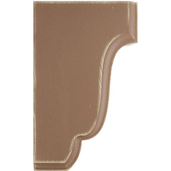 Ekena Millwork 2 1/2"W x 2 3/4"D x 4 1/2"H Capistrano Mission Wood Vintage Decor Corbel, Weathered Brown - CORWD02X02X04CPBR