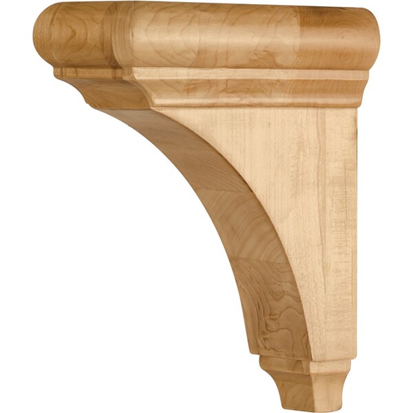 Hardware Resources 3" Wx6-1/2"Dx8"H Cherry Minimal Bullnose Cap Corbel - COR39-1-CH