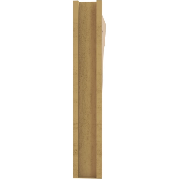 Ekena Millwork 5 1/2-in W x 30-in D x 34-in H Funston Slat Rough Cedar Woodgrain TimberThane Outlooker, Primed Tan - OUTUR055X30X34FST24RCPR