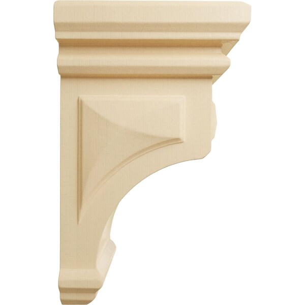 Ekena Millwork 3 1/2"W x 3 3/4"D x 6"H Mini Woodruff Wood Corbel, Maple - CORW03X03X06WFMA