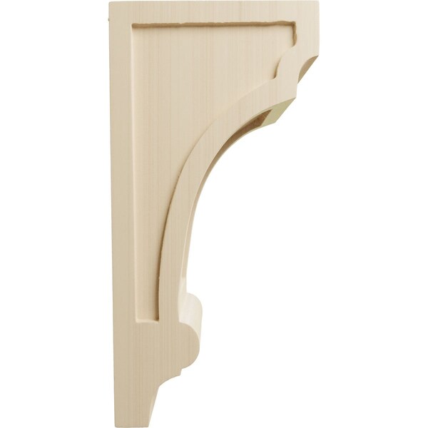 Ekena Millwork 5 1/2"W x 7"D x 14"H Diane Recessed Wood Corbel, Rubberwood - CORW06X07X14DIRW