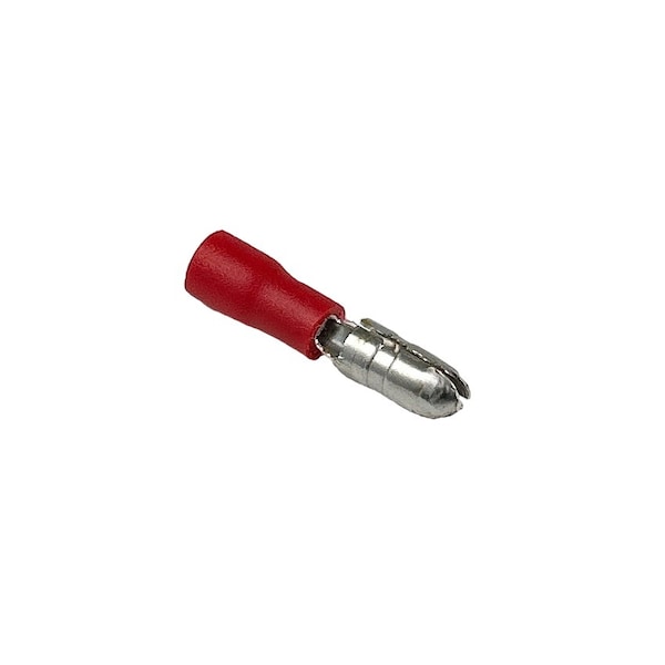 Terminales de bala Remington Industries, Macho, Aislados de PVC, Cable Calibre 16-22 AWG, Rojo, 100 Piezas - MPD1.25-156-100