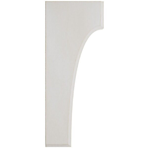 Ekena Millwork 1 3/4"W x 4"D x 10"H Clarksville Wood Vintage Decor Bracket, Chalk Dust White - BKTWD02X04X10CVWH