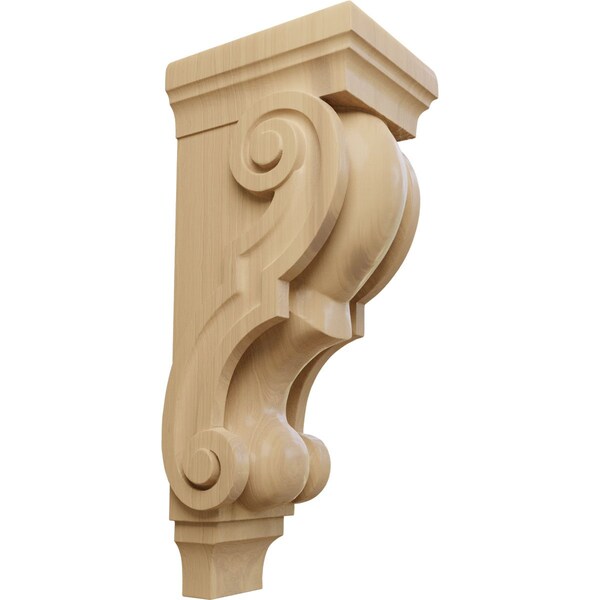Ekena Millwork 6"W x 7 1/2"D x 18"H Extra Large Traditional Wood Corbel, Cherry - CORW06X08X18TRCH