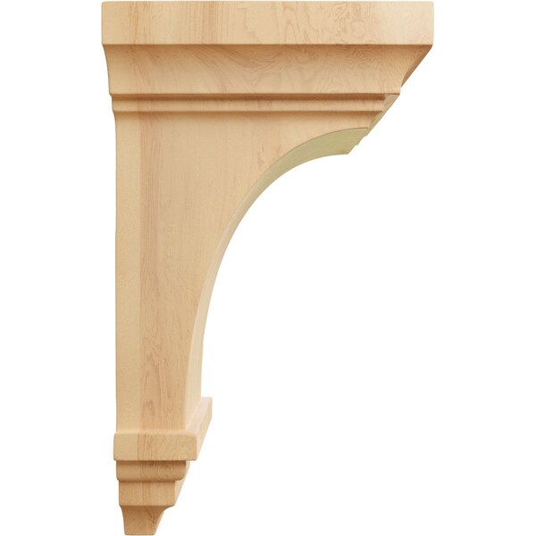 Ekena Millwork 5"W x 5 3/4"D x 10"H Medium Jefferson Wood Corbel, Red Oak - CORW05X05X10JERO