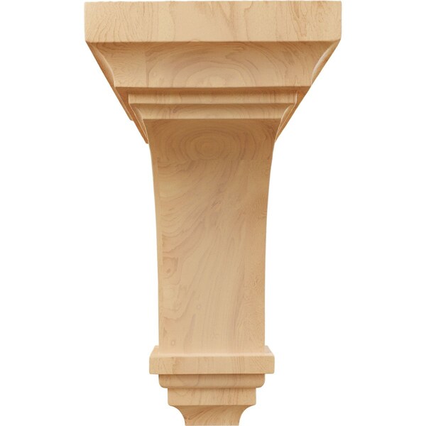 Ekena Millwork 5"W x 5 3/4"D x 10"H Medium Jefferson Wood Corbel, Red Oak - CORW05X05X10JERO