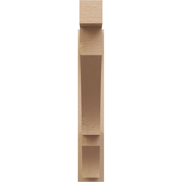 Ekena Millwork 5 1/2-in W x 32-in D x 32-in H Balboa Block Rough Cedar Woodgrain TimberThane Outlooker, Primed Tan - OUTUR055X32X32BOA44RCPR