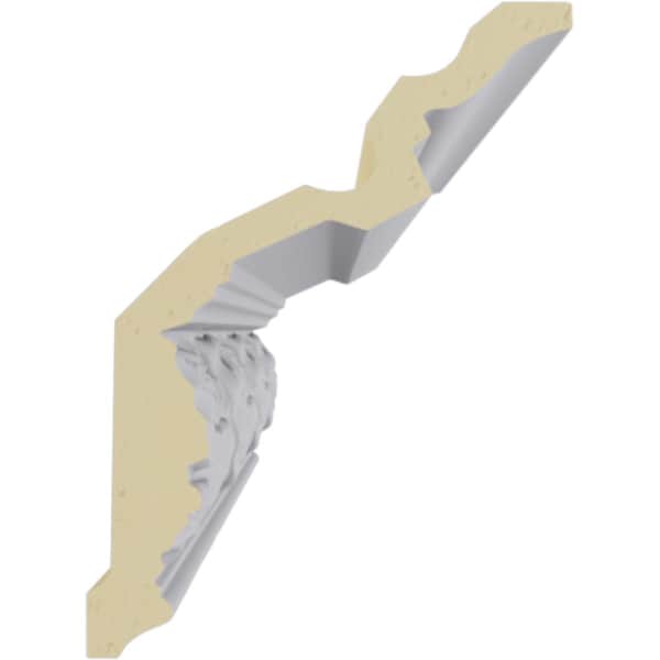 Ekena Millwork 7 1/4"H x 5 3/8"P x 8 5/8"F x 94 1/2"L, (9 5/8" Repeat), Dublin Crown Moulding - MLD07X05X08DU