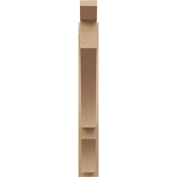 Ekena Millwork 6-in W x 34-in D x 46-in H Balboa Slat Rough Cedar Woodgrain TimberThane Outlooker, Primed Tan - OUTUR060X34X46BOA24RCPR