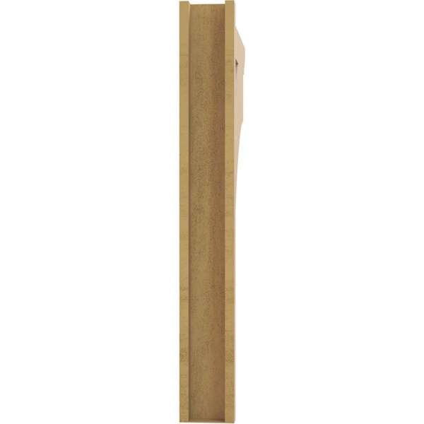 Ekena Millwork 6-in W x 34-in D x 46-in H Balboa Slat Rough Cedar Woodgrain TimberThane Outlooker, Primed Tan - OUTUR060X34X46BOA24RCPR