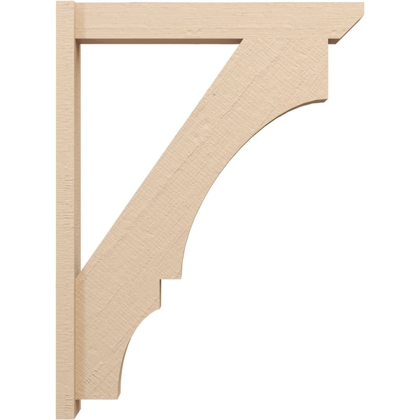 Ekena Millwork 6-in W x 34-in D x 46-in H Balboa Slat Rough Cedar Woodgrain TimberThane Outlooker, Primed Tan - OUTUR060X34X46BOA24RCPR