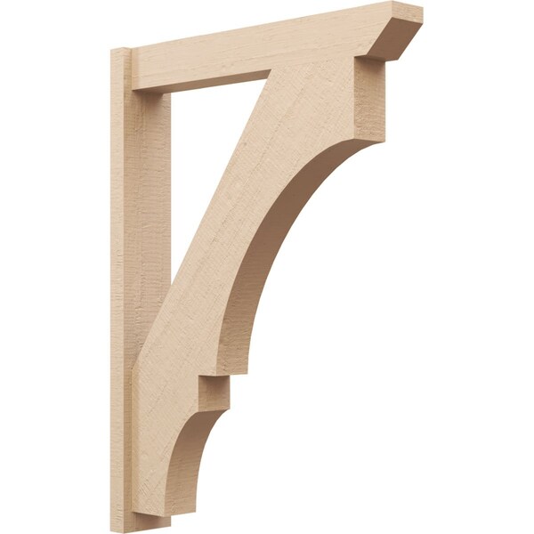 Ekena Millwork 6-in W x 34-in D x 46-in H Balboa Slat Rough Cedar Woodgrain TimberThane Outlooker, Primed Tan - OUTUR060X34X46BOA24RCPR