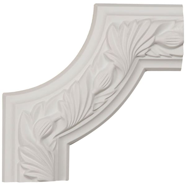 Ekena Millwork 6"W x 6"H x 3/4"P Milton Running Leaf Panel Moulding Corner (matches moulding PML02X00MI) - PML06X06MI