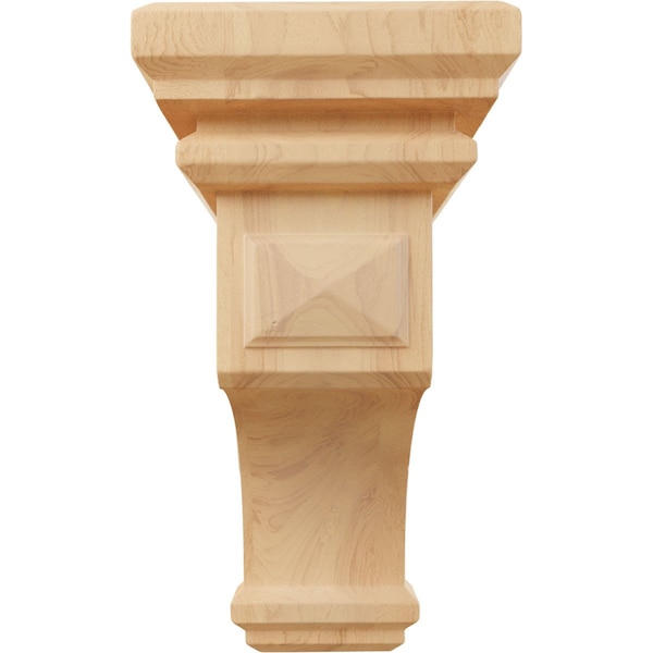 Ekena Millwork 5"W x 5 3/4"D x 10"H Medium Woodruff Wood Corbel, Red Oak - CORW05X05X10WFRO