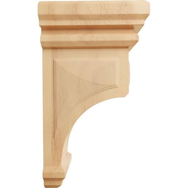 Ekena Millwork 5"W x 5 3/4"D x 10"H Medium Woodruff Wood Corbel, Red Oak - CORW05X05X10WFRO