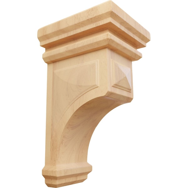 Ekena Millwork 5"W x 5 3/4"D x 10"H Medium Woodruff Wood Corbel, Red Oak - CORW05X05X10WFRO