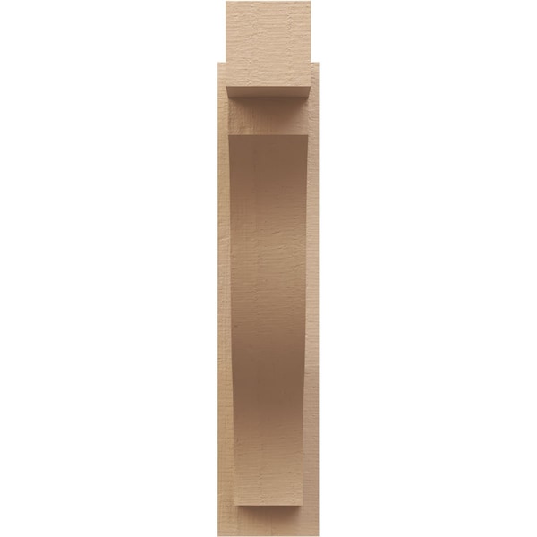 Ekena Millwork 6-in W x 20-in D x 28-in H Funston Block Rough Cedar Woodgrain TimberThane Outlooker, Primed Tan - OUTUR060X20X28FST44RCPR