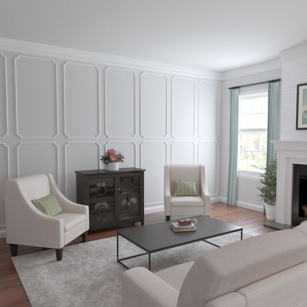Ekena Millwork 24-in. W x 48-in. H Large Classic Panel Moulding Kit Single Panel - PMLKLCL24X48A