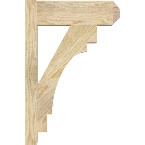 Ekena Millwork Merced Rough Sawn Craftsman Outlooker, Douglas Fir, 6"W x 16"D x 24"H - OUT06X16X24MRC04RDF