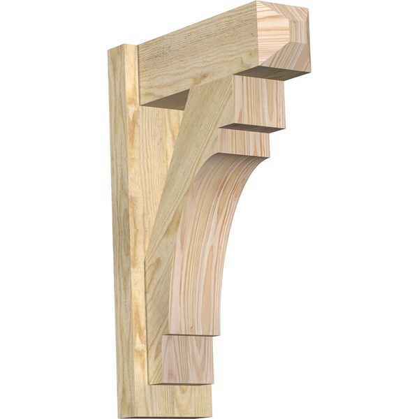 Ekena Millwork Merced Rough Sawn Craftsman Outlooker, Douglas Fir, 6"W x 16"D x 24"H - OUT06X16X24MRC04RDF