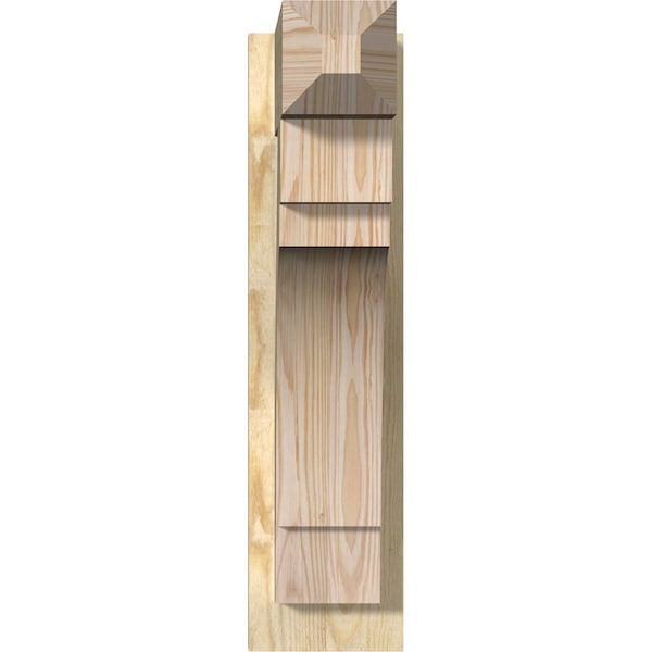 Ekena Millwork Merced Rough Sawn Craftsman Outlooker, Douglas Fir, 6"W x 16"D x 24"H - OUT06X16X24MRC04RDF