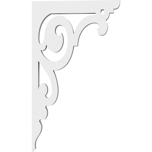 Ekena Millwork Hurley Architectural Grade PVC Bracket, 5/8"W X 7"D X 12"H - BKTP01X07X12HU