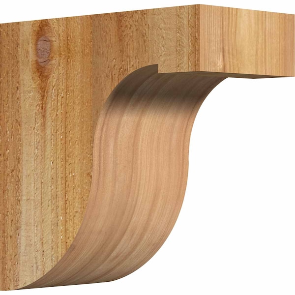 Ekena Millwork Del Monte Rough Sawn Corbel, Western Red Cedar, 4"W x 8"D x 8"H - COR04X08X08DEL00RWR