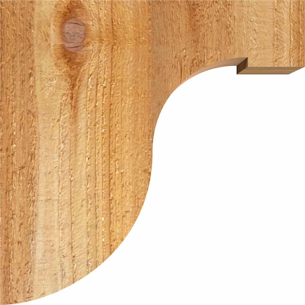 Ekena Millwork Del Monte Rough Sawn Corbel, Western Red Cedar, 4"W x 8"D x 8"H - COR04X08X08DEL00RWR