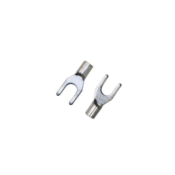Terminal eléctrico sin aislamiento de 16-14 AWG Spade / Fork (grande), paquete de 25 - Y24