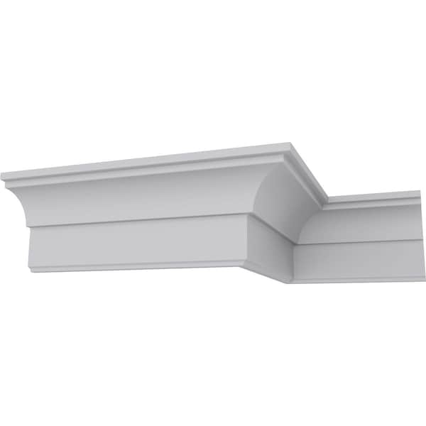 Ekena Millwork 3 5/8"H x 2 1/2"P x 4 5/8"F x 94 1/2"L Classic Smooth Crown Moulding - MLD04X02X05CL