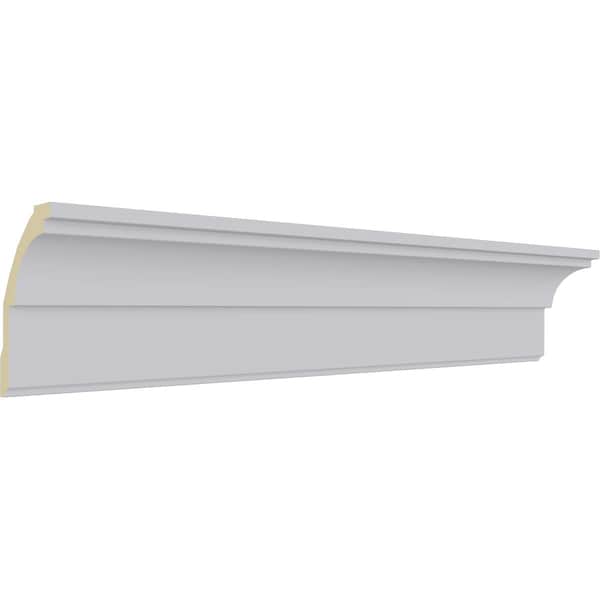 Ekena Millwork 3 5/8"H x 2 1/2"P x 4 5/8"F x 94 1/2"L Classic Smooth Crown Moulding - MLD04X02X05CL