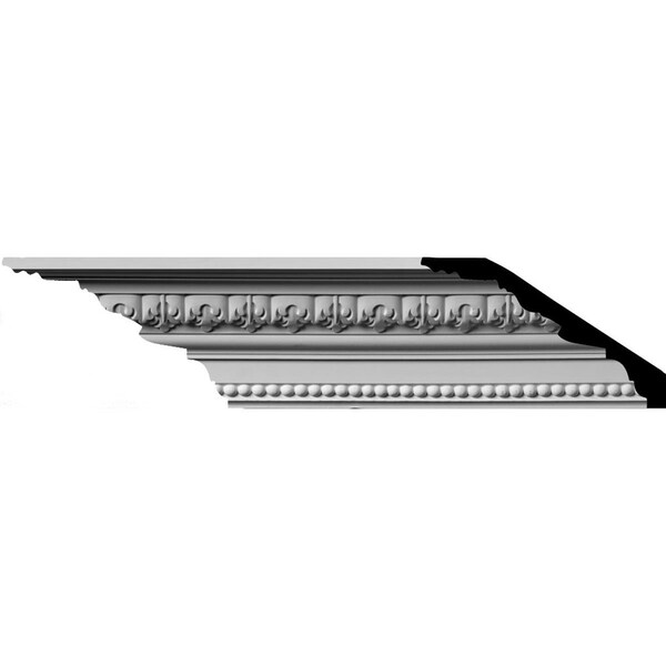 Ekena Millwork SAMPLE - 4 3/4"H x 2 3/4"P x 5 3/8"F x 12"L, (2 1/4" Repeat) Nadia Crown Moulding - SAMPLE-MLD05X03X05NA